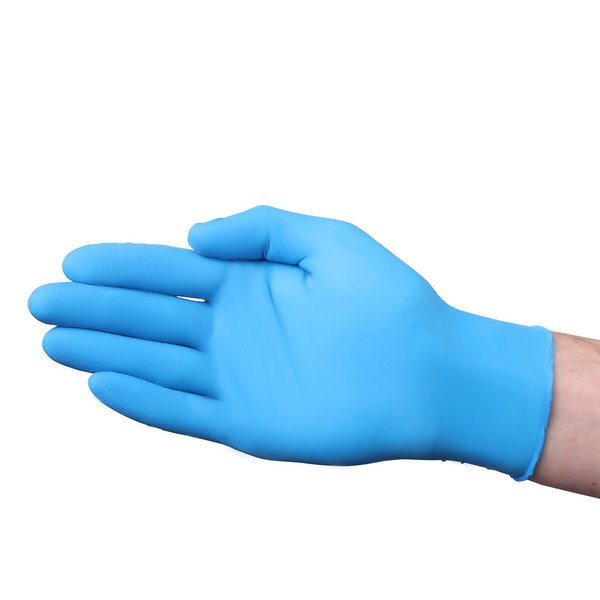 Vguard A11A1, Exam Glove, 2.8 mil Palm, Nitrile, Powder-Free, Small, 1000 PK, Blue A11A11